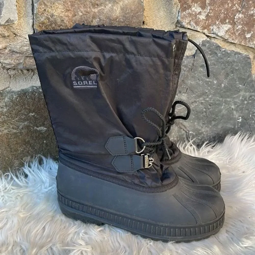 Sorel Youth/Kid’s 'Trooper' Winter/Snow Boots in Black Size 5